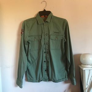 Volcom Army Green Button Up